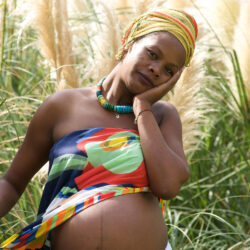 גימבה לוין, צילומי הריון