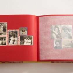 אלבום בהדבקה מעוצב בעבודת יד תמונות מתקופת האוניברסיטה בג׳נבה