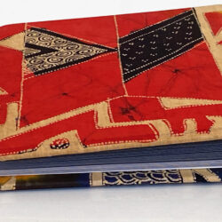 בד אפריקאי אדום וכחול4