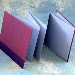 אקורדיון סגול משי וכחול/אפור 2